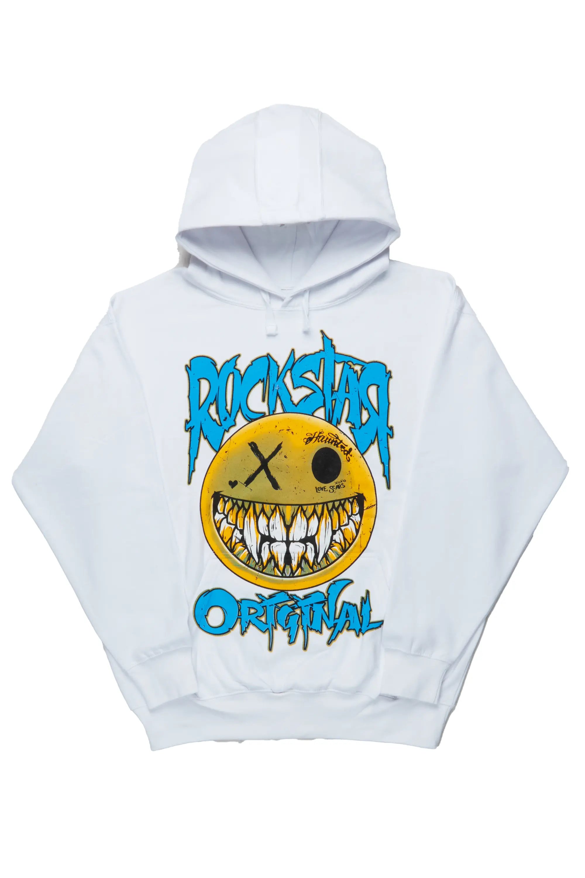 Fraust White Graphic Hoodie