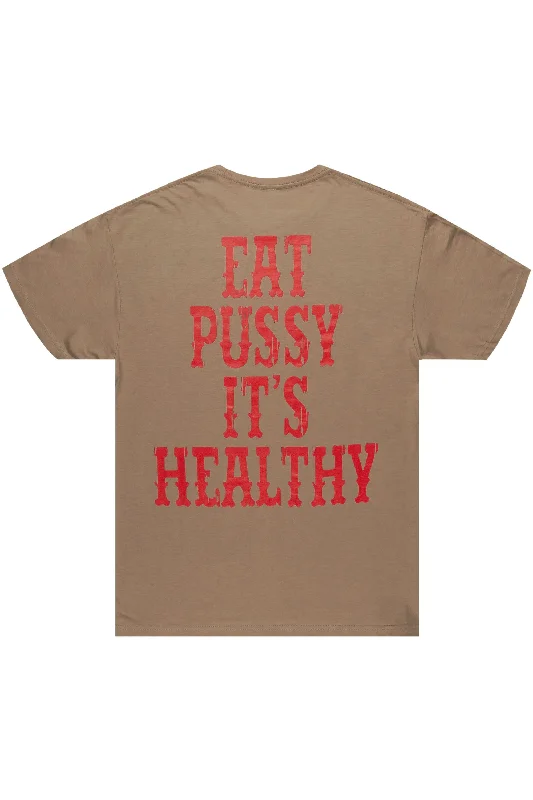 Posse Taupe Graphic T-Shirt