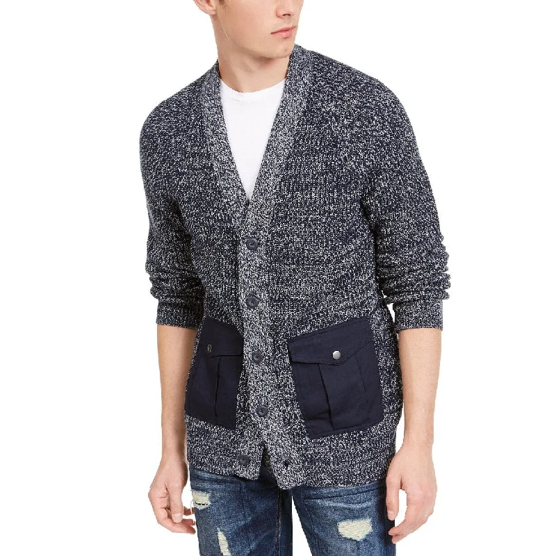 American Rag Men's Textured Cardigan Blue Size Medium