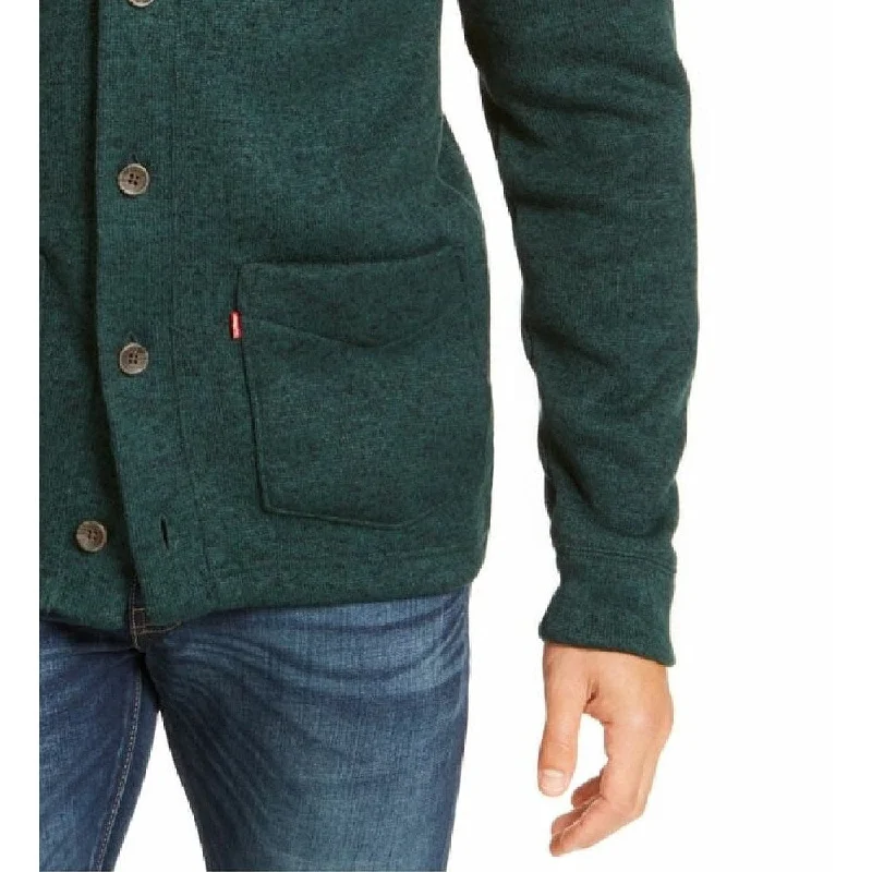 Levi's Men's Rand Shawl-Collar Cardigan Green Size Small