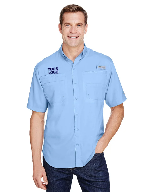 Custom Columbia Mens Tamiami Short-Sleeve Shirt, Sail