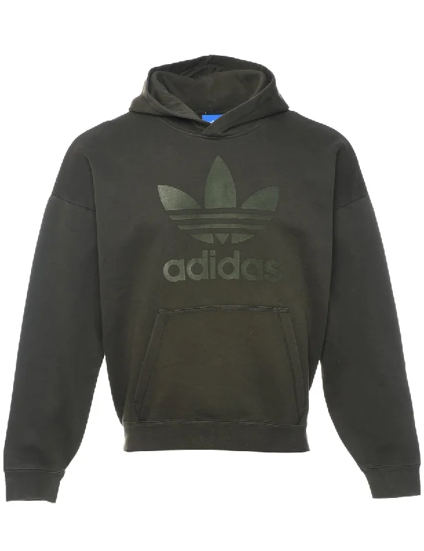 Adidas Printed Green Hoodie - M