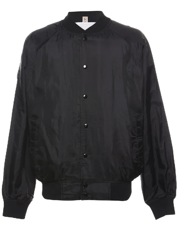 Black Bomber Jacket - L