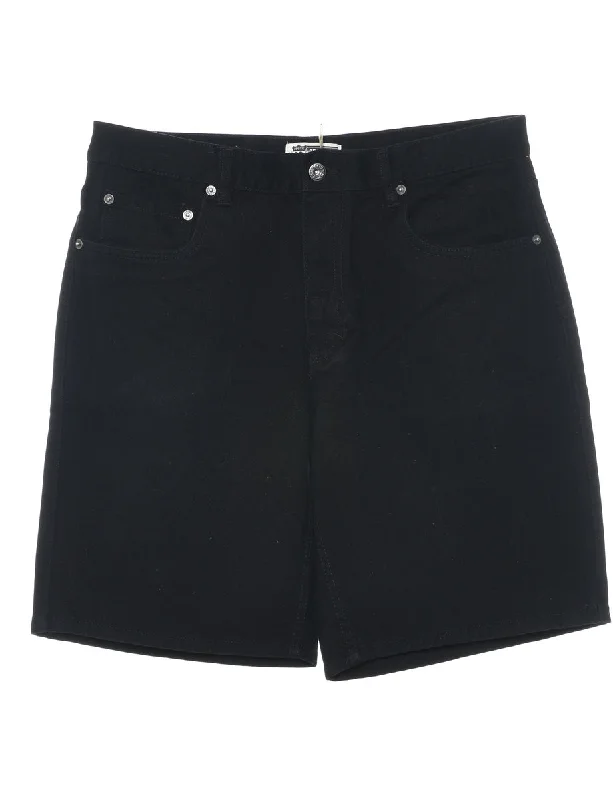 Black Denim Shorts - W34 L9