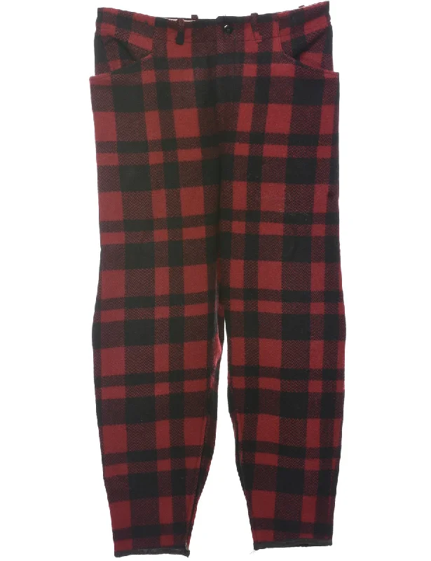 Checked Pattern Trousers - W32 L26