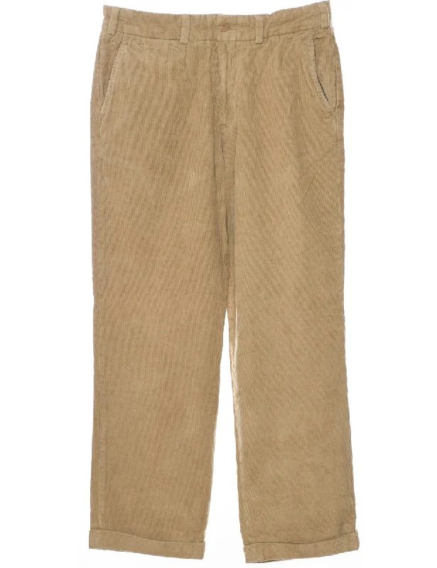 Corduroy Light Brown Trousers - W33 L30