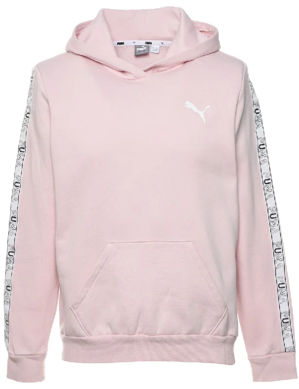 Puma Pale Pink Hooded Sweatshirt - L