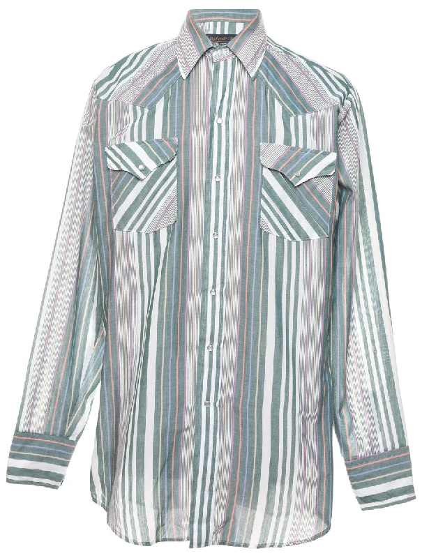 Striped Western Shirt - M