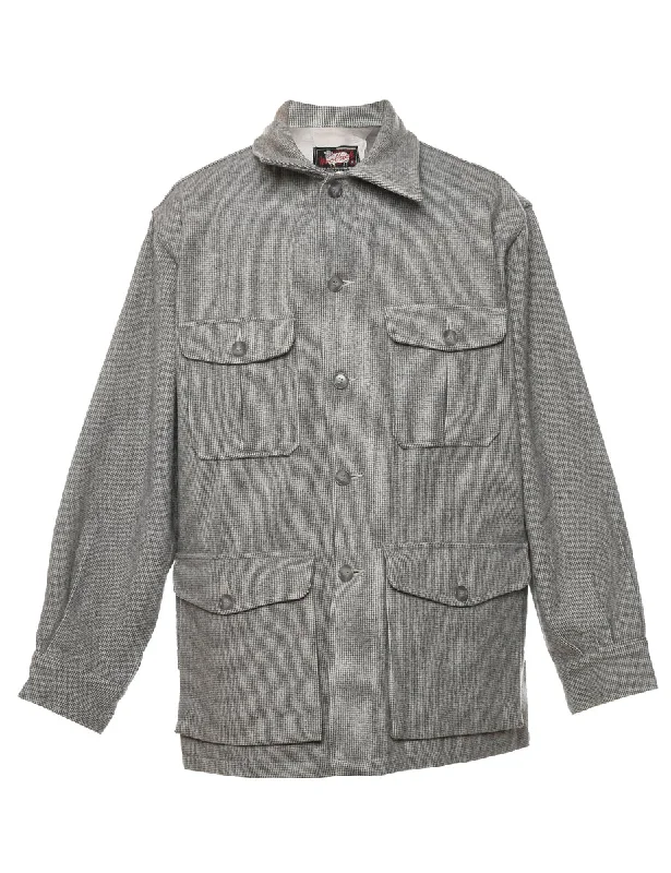 Woolrich Grey Checked Utility Shirt - L