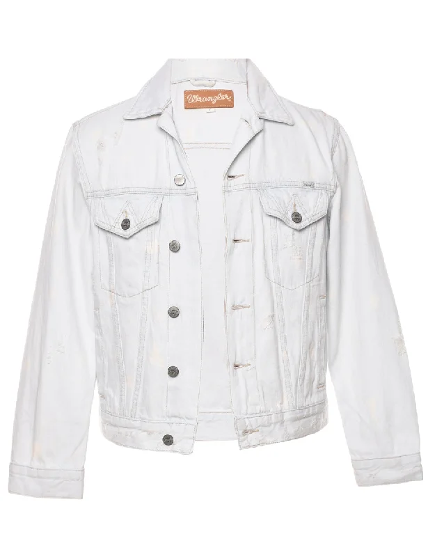 Wrangler Distressed Denim Jacket - XS