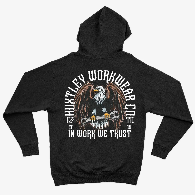 HX-717 Heavyweight Hoodie "In Work We Trust"