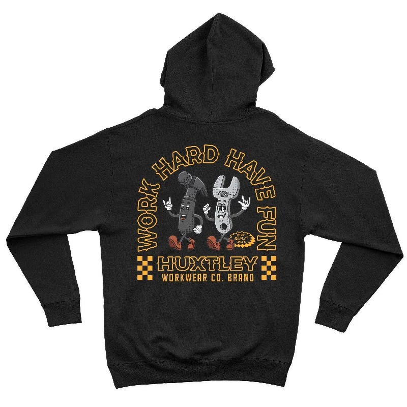 HX-717 Heavyweight Hoodie "Work Hard Have Fun"