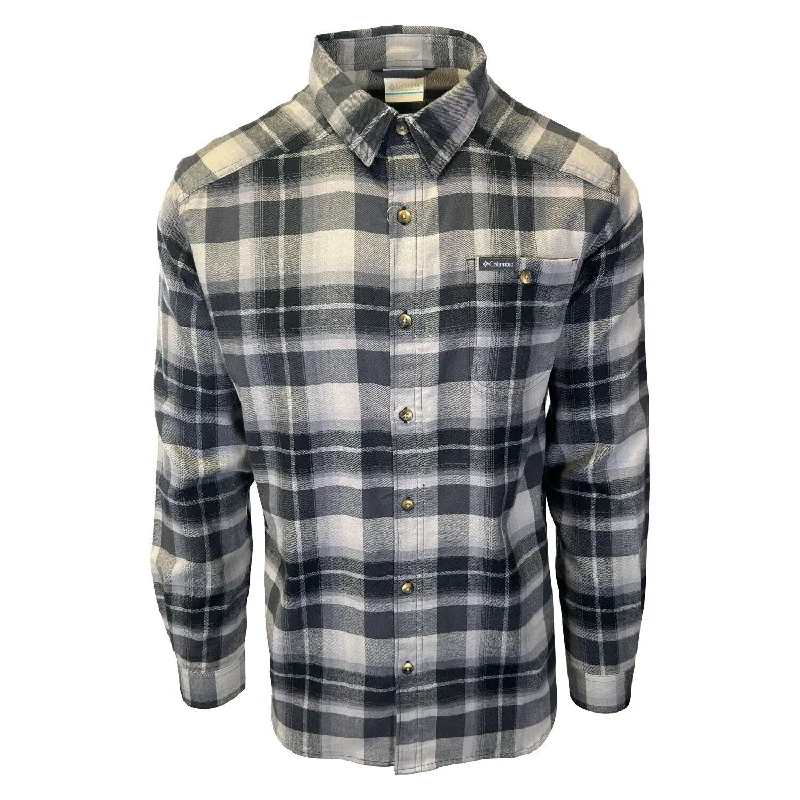 Columbia Men's Grey Multi Tartan Cornell Woods Flannel Shirt (019)