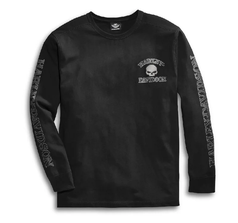 Harley-Davidson® Men's Skull Long Sleeve Tee - Black - 99091-14VM