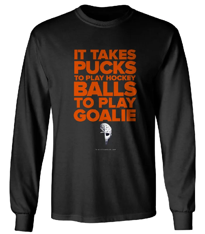 TAKES BALLS TO PLAY GOALIE