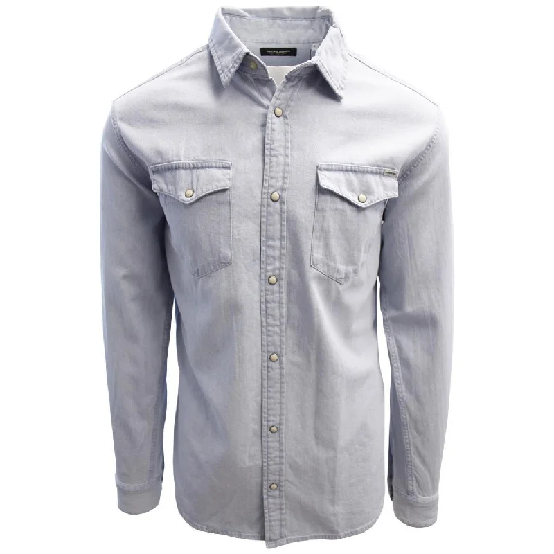 Jack & Jones Men's Light Blue Denim Slim Sheridan L/S Shirt