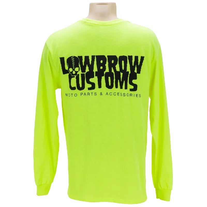 Lowbrow Customs Logo Safety Green High-Viz Longsleeve Shirt