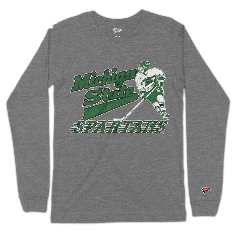 Michigan State Vintage 1990s Hockey Long Sleeve