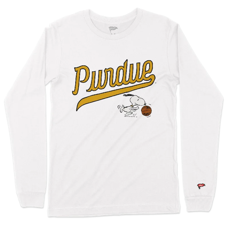 Peanuts x Purdue Vintage Basketball Long Sleeve