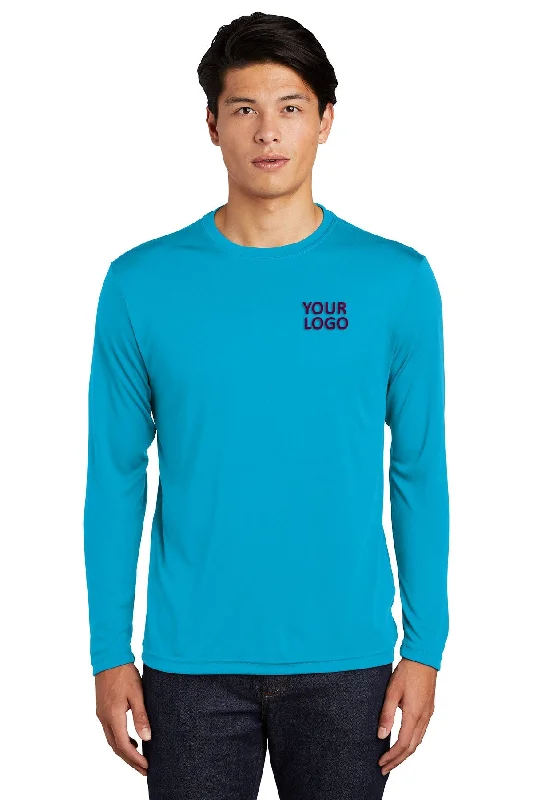 Sport-Tek Long Sleeve PosiCharge Customized Competitor Tee's, Atomic Blue