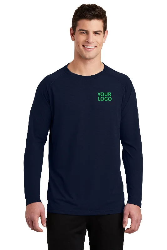 Sport-Tek Long Sleeve Ultimate Performance Custom Crews, True Navy