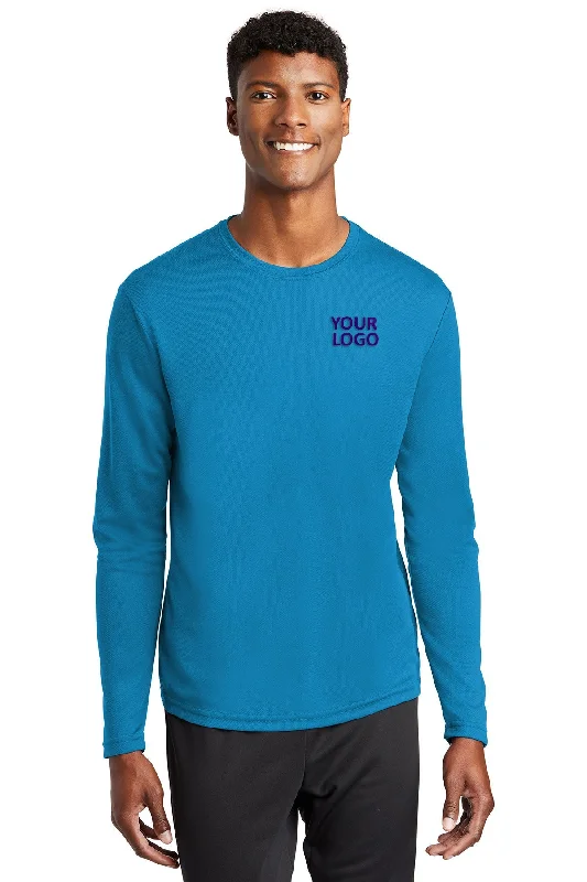 Sport-Tek PosiCharge Customized RacerMesh Long Sleeve Tee's, Pond Blue