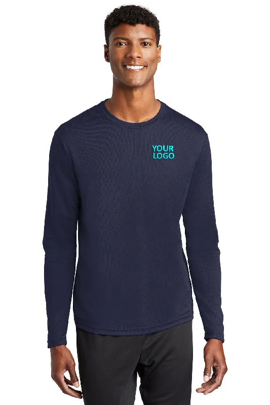 Sport-Tek PosiCharge Customized RacerMesh Long Sleeve Tee's, True Navy